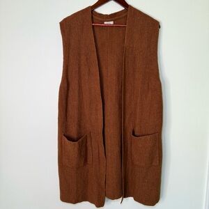 Fat Face Cotton Wool Blend Open Cardigan Size Large